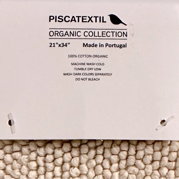 🎁Piscatextil Organic Collection Bath Mat - 21” x 34” - Begona - Natural - Picture 5 of 7